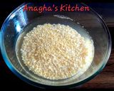 A picture of step 1 of Moong Dal veggies Appam (मुगाचे आप्पे).