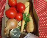 A picture of step 1 of More soup: parsnip and tomato soup (vegan).