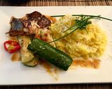 Foto langkah ke 7 dari resep Risotto Milanese.