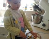 A picture of step 2 of Salted Caramel Choc Chip Cookies.