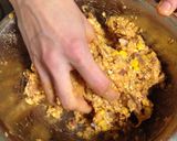 A picture of step 5 of Beet and Bean Veggie Burgers.