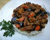 Foto del paso 13 de la receta Redondo de ternera con berenjenas en salsa agridulce