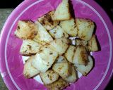 A picture of step 3 of Khattay Aloo chaat.