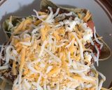 A picture of step 4 of Baked Taco Salad.