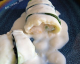Foto del paso 14 de la receta: Canelón de calabacín relleno de langostinos y trigueros