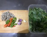 Foto langkah ke 1 dari resep Tumis Teri Daun Singkong.