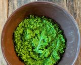 A picture of step 2 of Rucola Pesto.