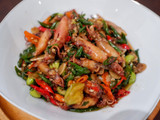 Tumis Cumi Asin Cabe Hijau Pete