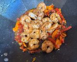 A picture of step 3 of Spicy Takeout-Style Kung Pao Shrimp Pasta.