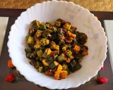A picture of step 5 of Aloo bhindi ki sabji.