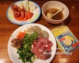 รูปขั้นตอนการทำที่ 1 ของ เกี๊ยวหมูกุ้งซุฟหวาน