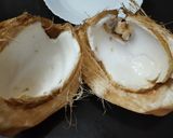 A picture of step 1 of Tender coconut pudding.