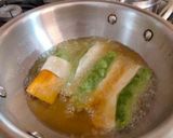 A picture of step 10 of Tricolour crispy pockets with tricolour filling.