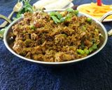 A picture of step 7 of Gobhi matter keema masala.