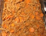 A picture of step 5 of Cheat’s tuna pasta bake.