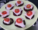 A picture of step 8 of Christmas canapes.