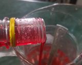 A picture of step 1 of Rooh afza lemonade.
