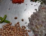 A picture of step 1 of Roti chivda (leftover chapati chura).