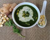 A picture of step 6 of Spinach corn soup.