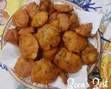 A picture of step 3 of Aloo Pakoras with Methi.