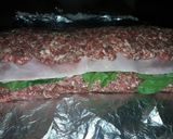 Foto del paso 5 de la receta: Carne rellena envuelta en tocino