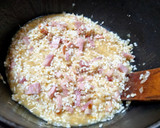 Foto del paso 6 de la receta: Risotto de espinacas, queso de cabra y lacón ahumado