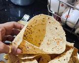 A picture of step 2 of Cone Papad Salad.