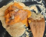 A picture of step 2 of Halva-ye Kadoo (Persian Pumpkin Halva) with Molasses.