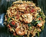 Foto langkah ke 5 dari resep Mie Kangkung Belacan.