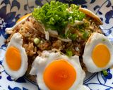 A picture of step 6 of Fried Rice with Small Fried Eggs.