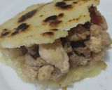Foto del paso 9 de la receta: Arepa🥯rellena de pollo🍗 hawaiano🍍y queso🫓🧅🧀