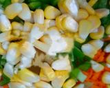 A picture of step 2 of Momos with Corn and Veggies stuffing.