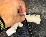 Foto del paso 4 de la receta: Porrusalda con bacalao y corona de puerro