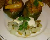 A picture of step 4 of Vizcaina-Style Tuna Stuffed Peppers.