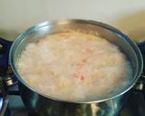 A picture of step 3 of Chupe de Pollo.