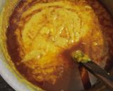 A picture of step 6 of Beef haleem with boil rice.