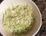 A picture of step 1 of Vegetable fried rice and shredded beef sauce.
