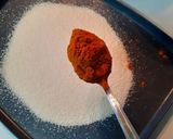 A picture of step 1 of Spicy bread crumbs coating.