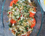 Foto del paso 11 de la receta: Tomates con huevos, cebollas y atún con costra de queso