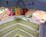 Foto langkah ke 9 dari resep Vanilla Birthday Cake.