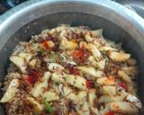A picture of step 4 of Mutton pulav.