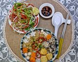 Hình bước làm 3 của món Bún mọc chay