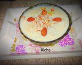 A picture of step 5 of Gobindobhog rice phirni.