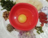 A picture of step 1 of Egg cheese stuffed paratha.