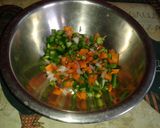 A picture of step 2 of Bread uttapam.