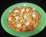 Foto del paso 12 de la receta: Risotto de calabaza y zanahoria con carne de pollo