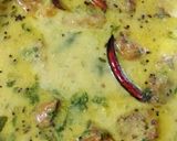 A picture of step 4 of Punjabi kadhi pakode.