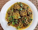 कमल ककड़ी पालक की सब्जी रेसिपी चरण 3 फोटो