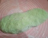 Foto langkah ke 3 dari resep Roti tawar pandan kukus tanpa mixer, tanpa ulen, tanpa telur.