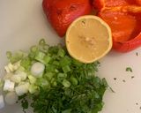 A picture of step 4 of Harissa spiced cauliflower with lemon and mint chicken and lentils.